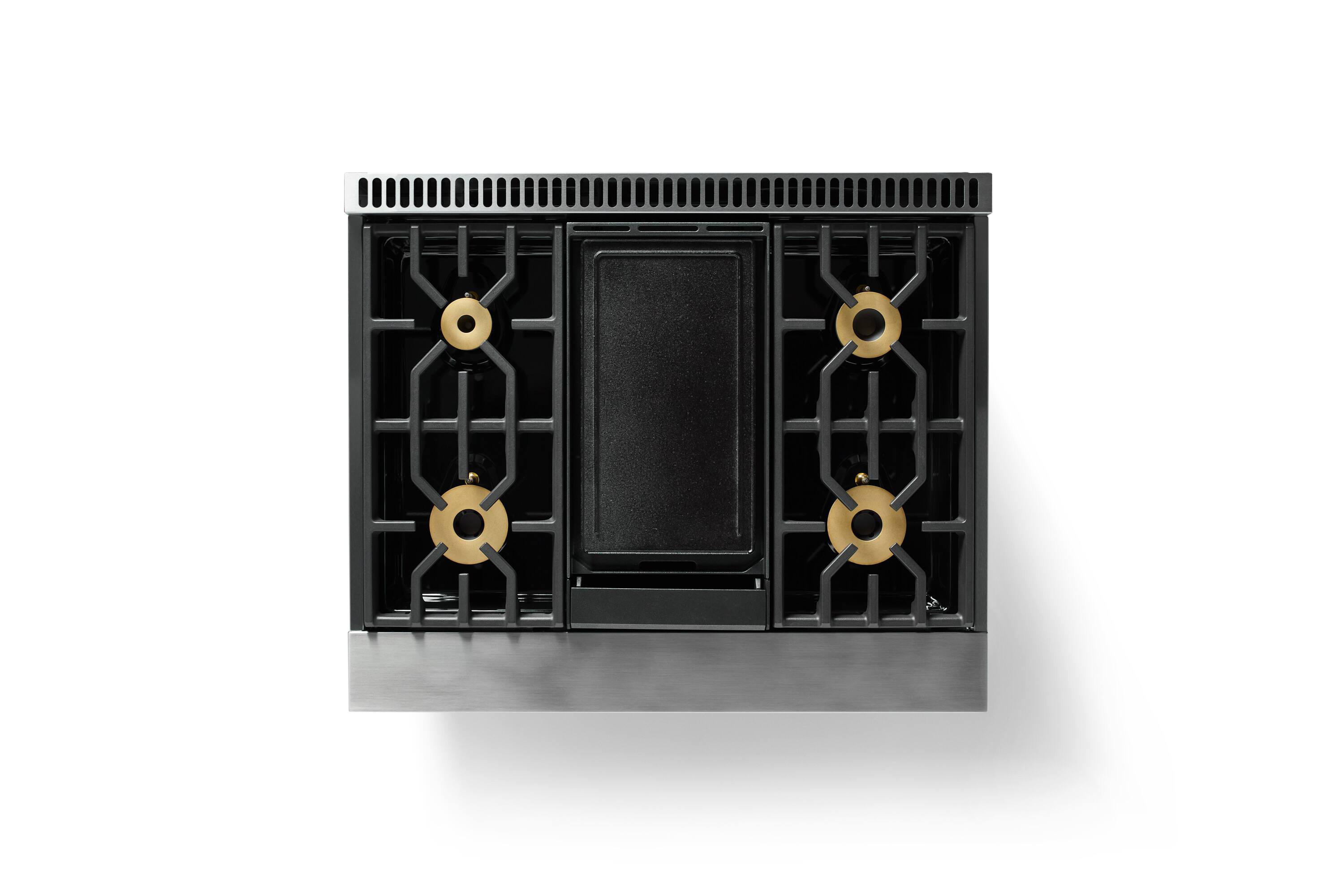Alt View 5. Viking - 36"W. 5.6 Cu. Ft. 7S Self-Clean Dual Fuel Range-Martini - Martini.