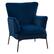 Angle. CorLiving - Elwood Wingback Accent Chair - Blue.