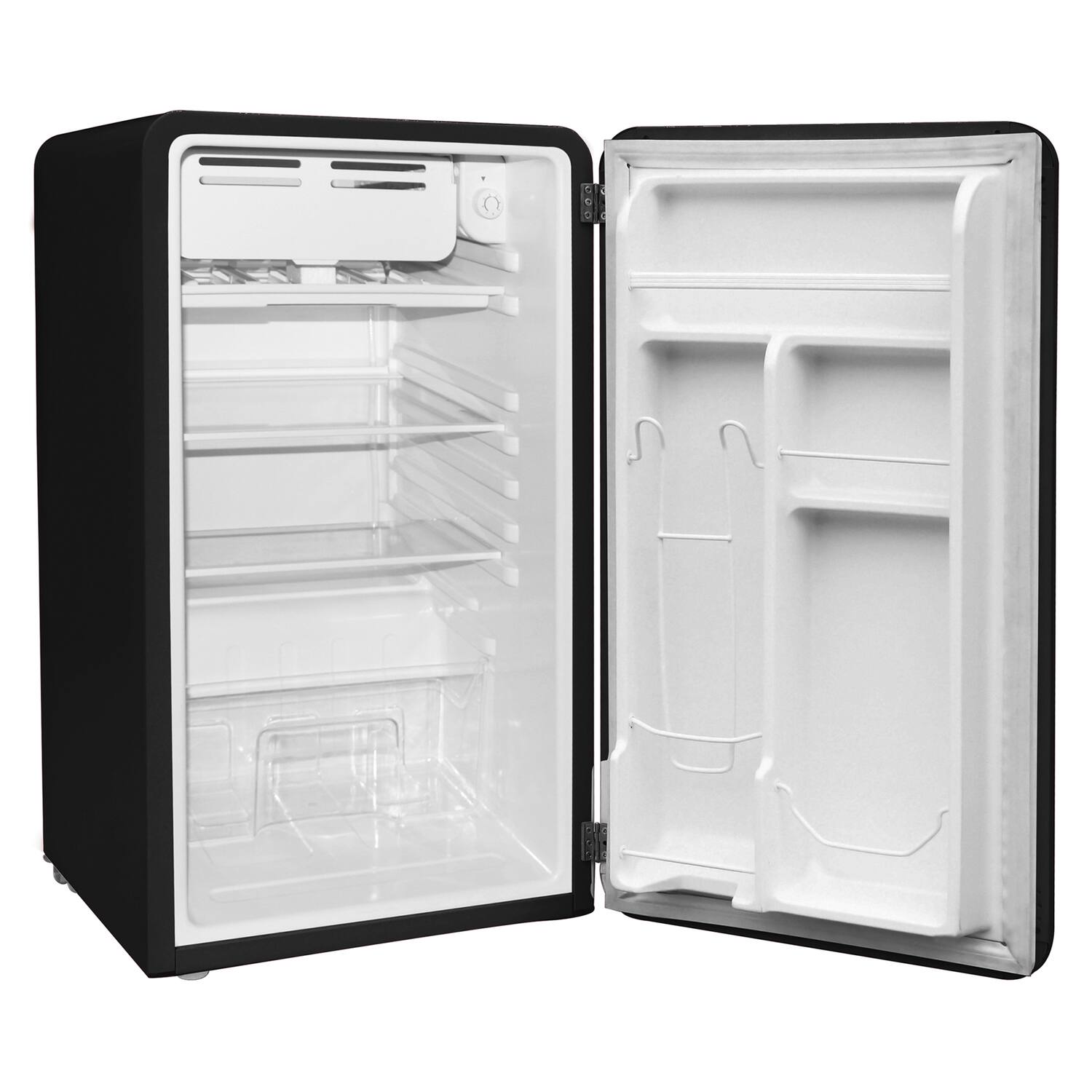 Alt View 8. Frigidaire - 3.2 Cu Ft 60W Retro Compact Refrigerator - Black.
