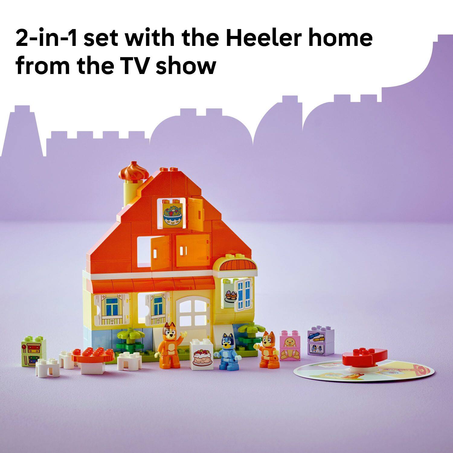 2-in-1 set with the Heeler home from the TV show