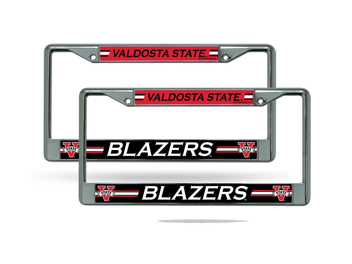 Valdosta State Blazers Chrome Metal License Plate Frame - Set of 2 Frames