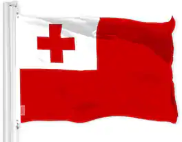 G128 - Tonga National Flag — 3 x 5 ft 150D Polyester, Brass Grommets, Indoor/Outdoor - Assorted Colors