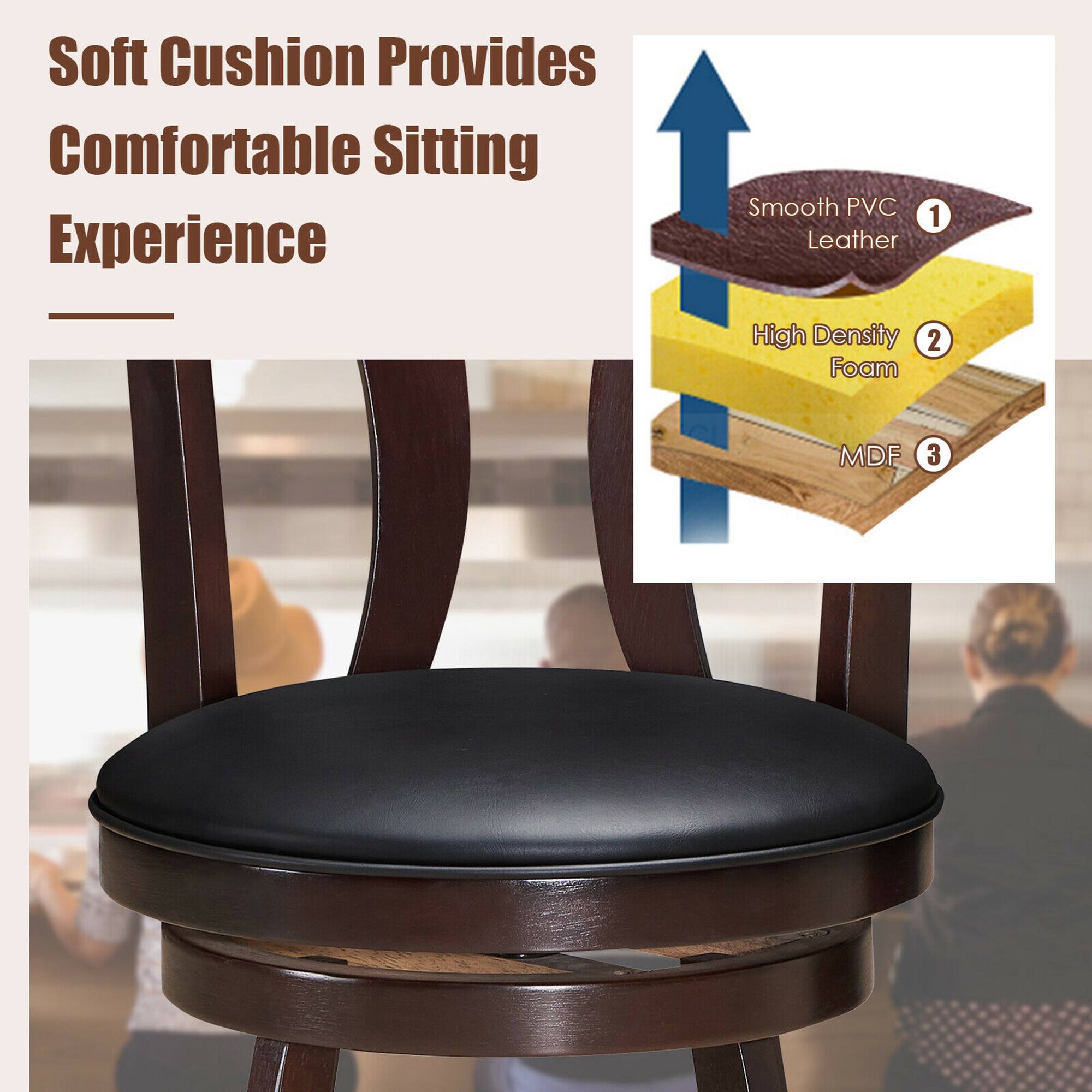 Soft Cushion Provides Comfortable Sitting Experience

1. Smooth PVC Leather
2. High Density Foam
3. MDF