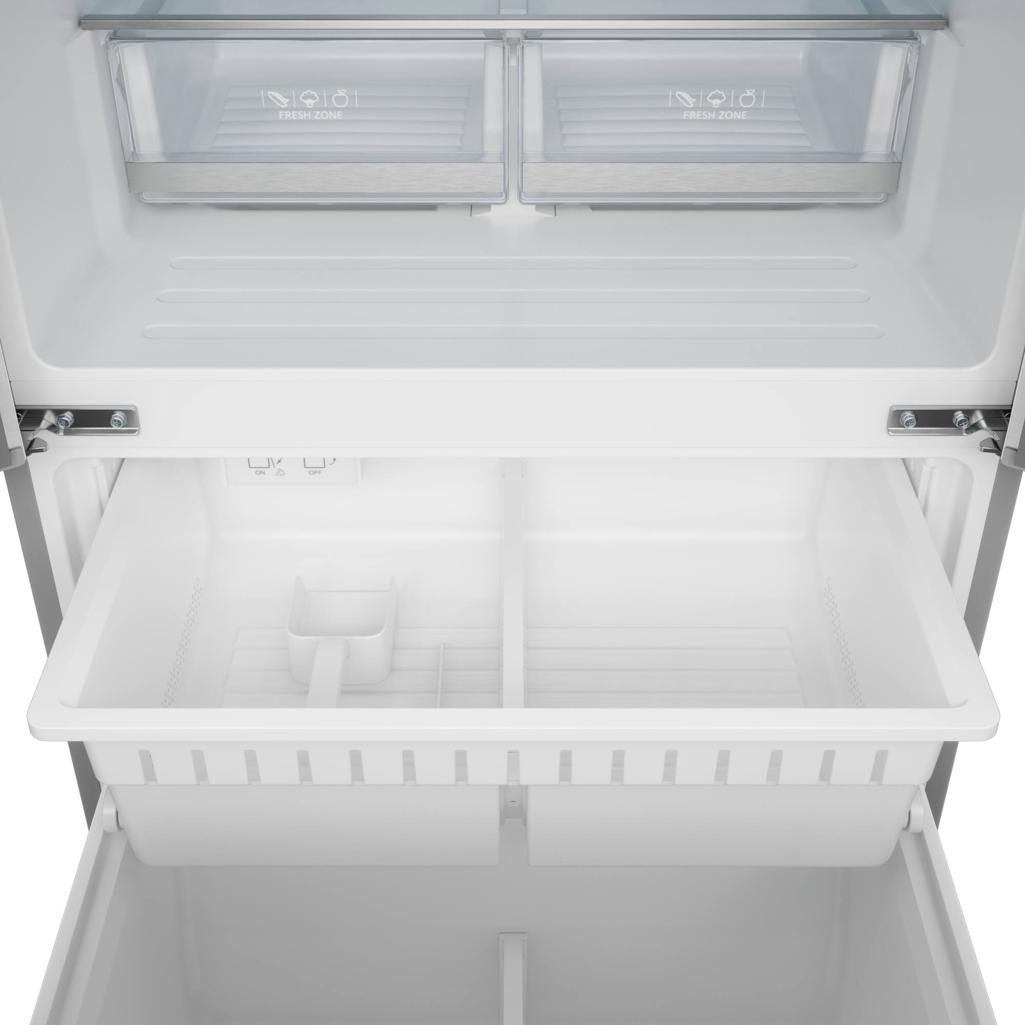 The text on the image reads "Fresh Zone - 0°C - 0°C."