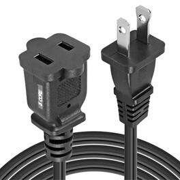 5 CORE - 5Core AC Power Cord 10 Ft US Polarized Male to Female 2 Prong Extension Adapter Cords 16AWG 125V - Black