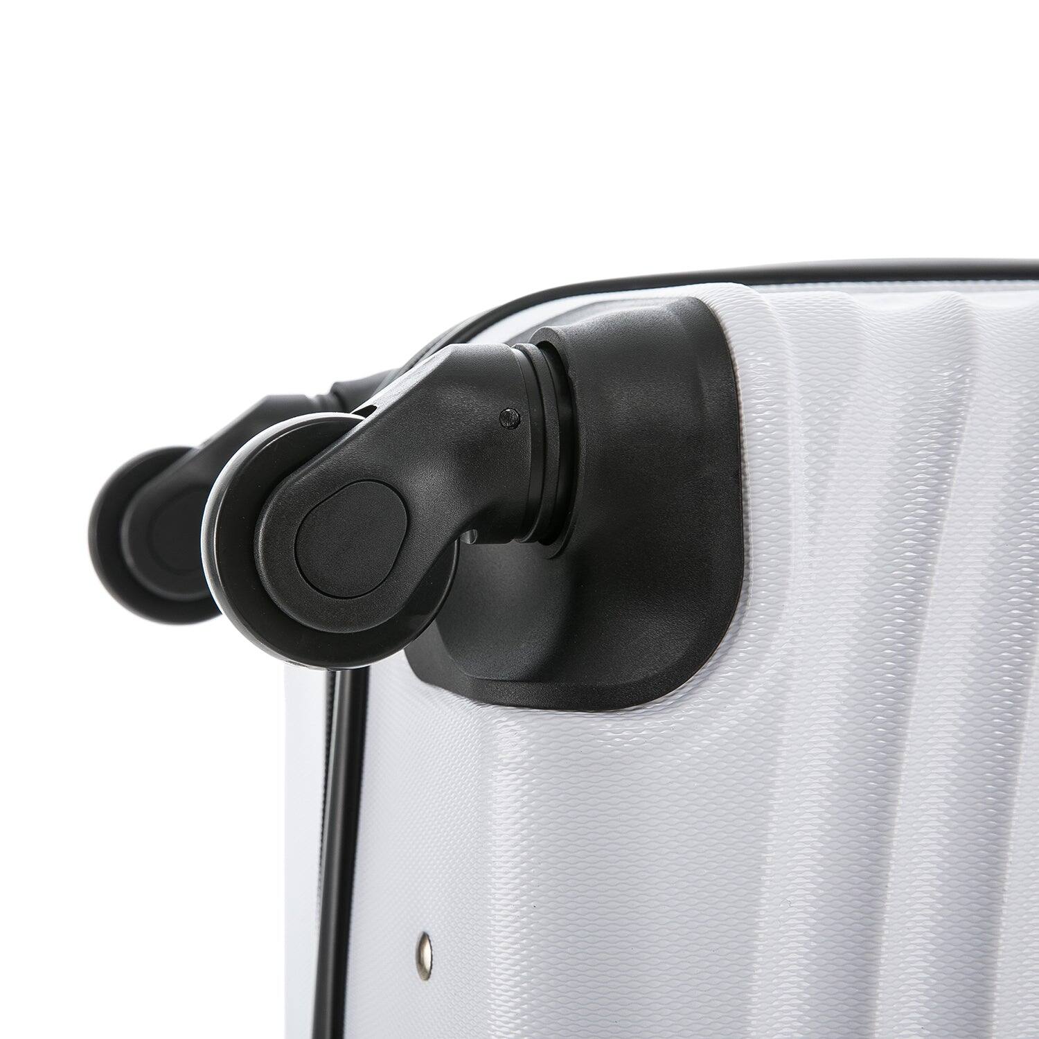 Alt View 3. DUKAP - Adly Lightweight Hardside Spinner 3 Piece Luggage Set  20"/24"/28" - WHITE.