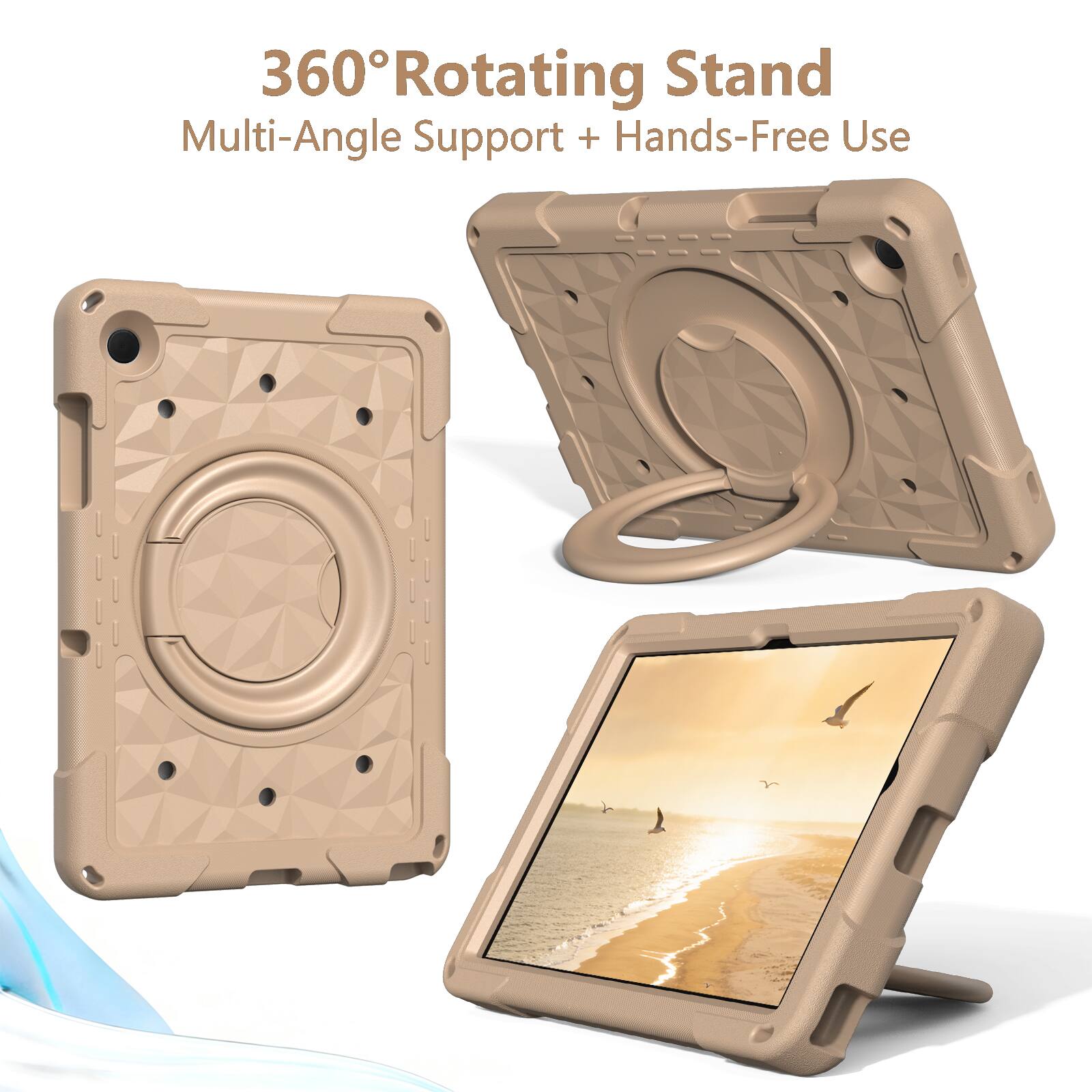 360° Rotating Stand  
Multi-Angle Support + Hands-Free Use