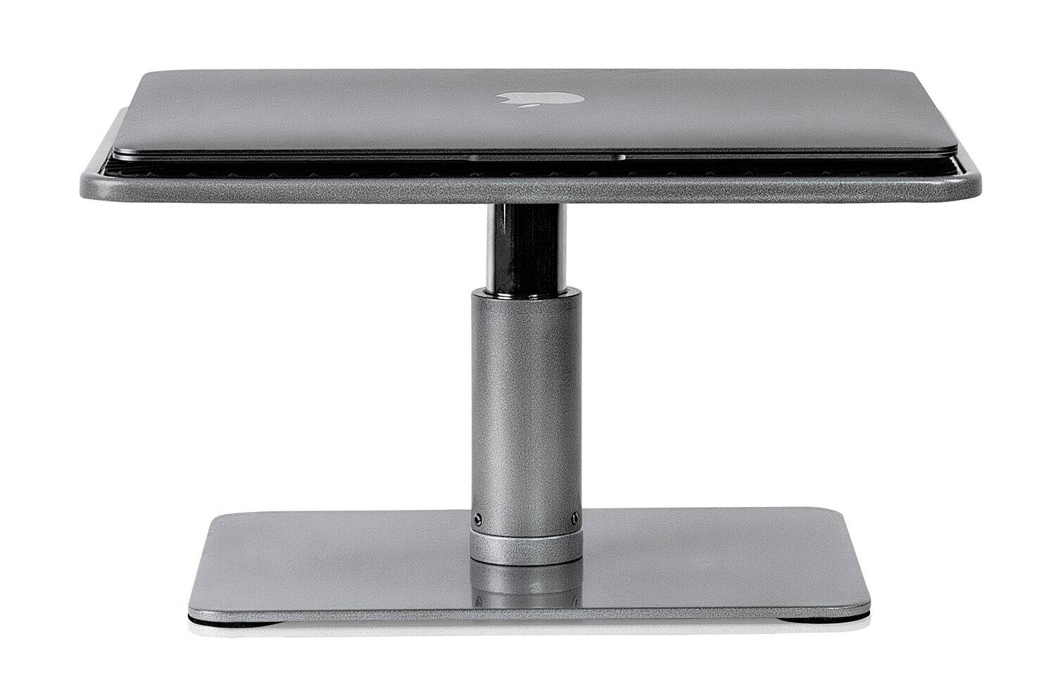 Alt View 2. HongFei - Adjustable Height Laptop Stand for MacBook Pro, Ergonomic Desk Riser for 11-15 Inch Laptops and 24-32 Inch Monitors - Silver.