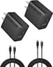 Anker - iPhone 17/16 Charger, 2-Pack 20W Fast USB C Charger Block - Blakc