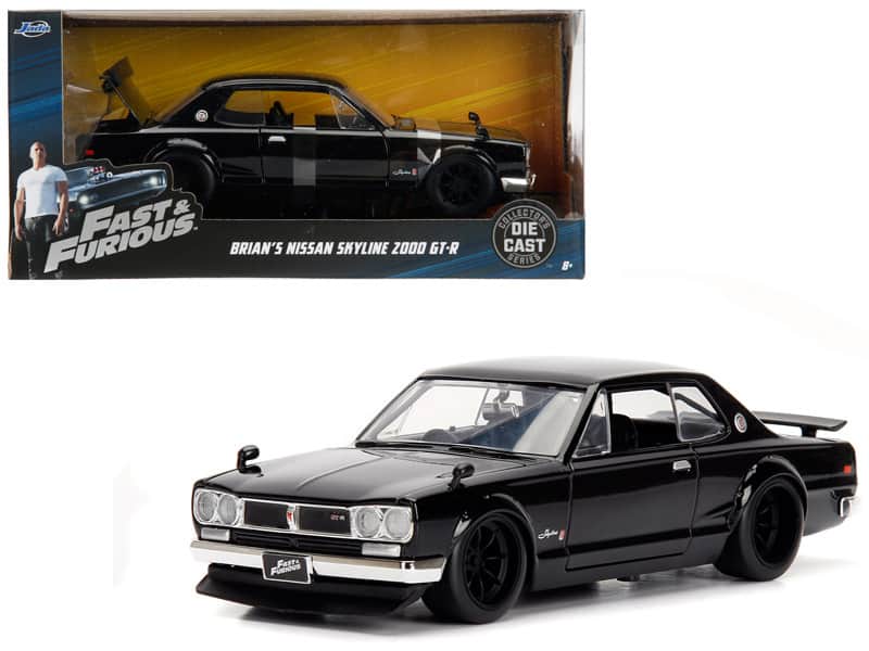 FAST & FURIOUS, BRIAN'S NISSAN SKYLINE 2000 GT-R, DIE CAST SERIES 8+