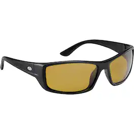 Flying Fisherman - Buchanan Polarized Sunglasses - Matte Black/Yellow Amber - Matte Black/Yellow-Amber