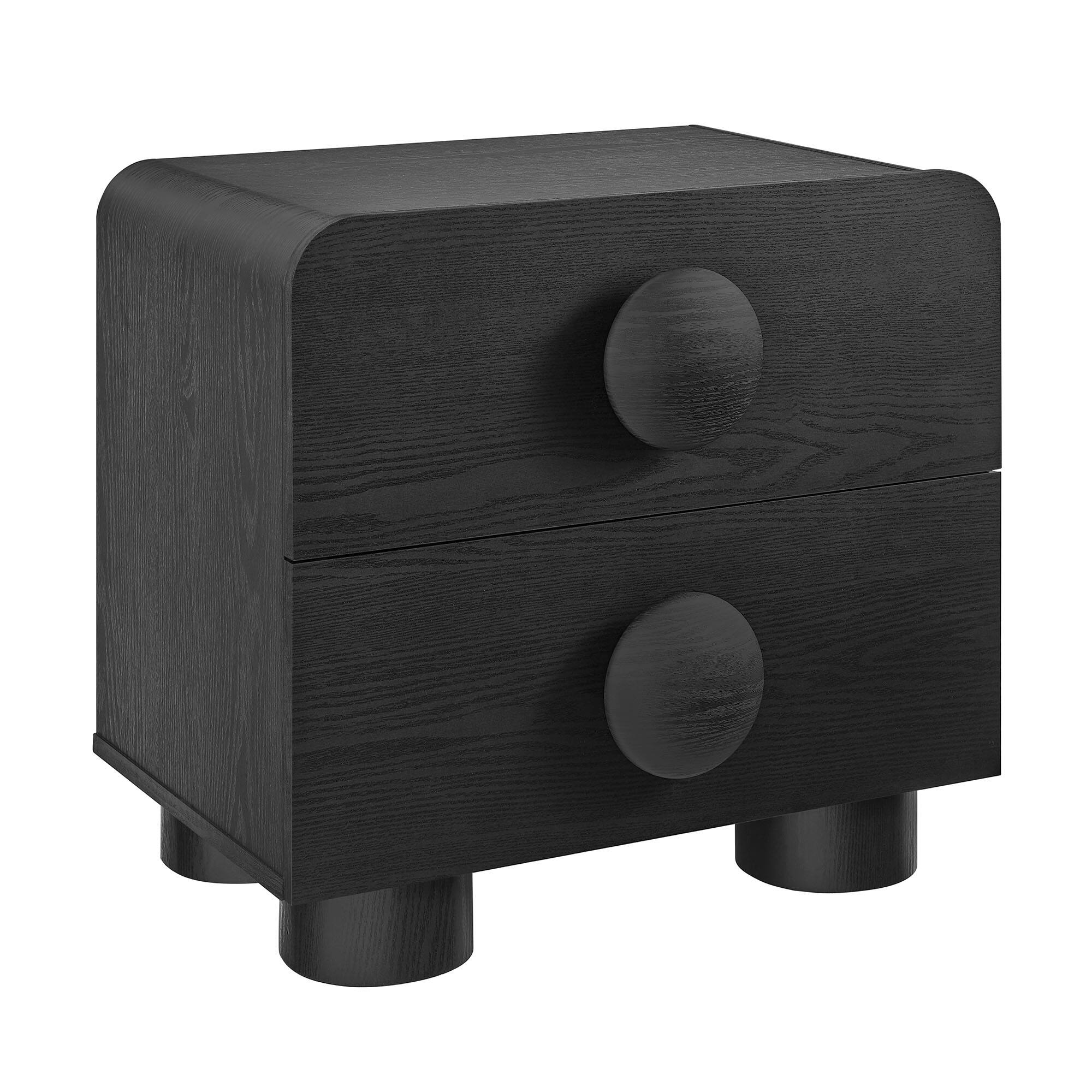 Angle. Modway - Sonnet 2-Drawer Nightstand by Modway - Black.