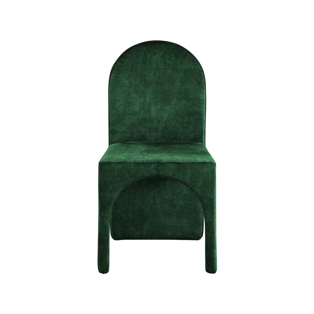 Alt View 2. Meridian Furniture - Summer Green Velvet Dining Side Chair, Set of 2 - Green.