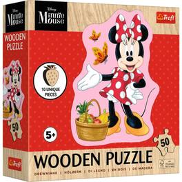 Trefl - Wood Craft 50 Piece Wooden Puzzle - Disney's Happy Minnie