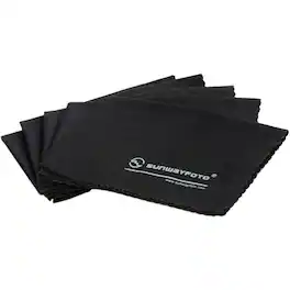 SunwayFoto - Lens Cleaning Cloth, 5-Pack, Black