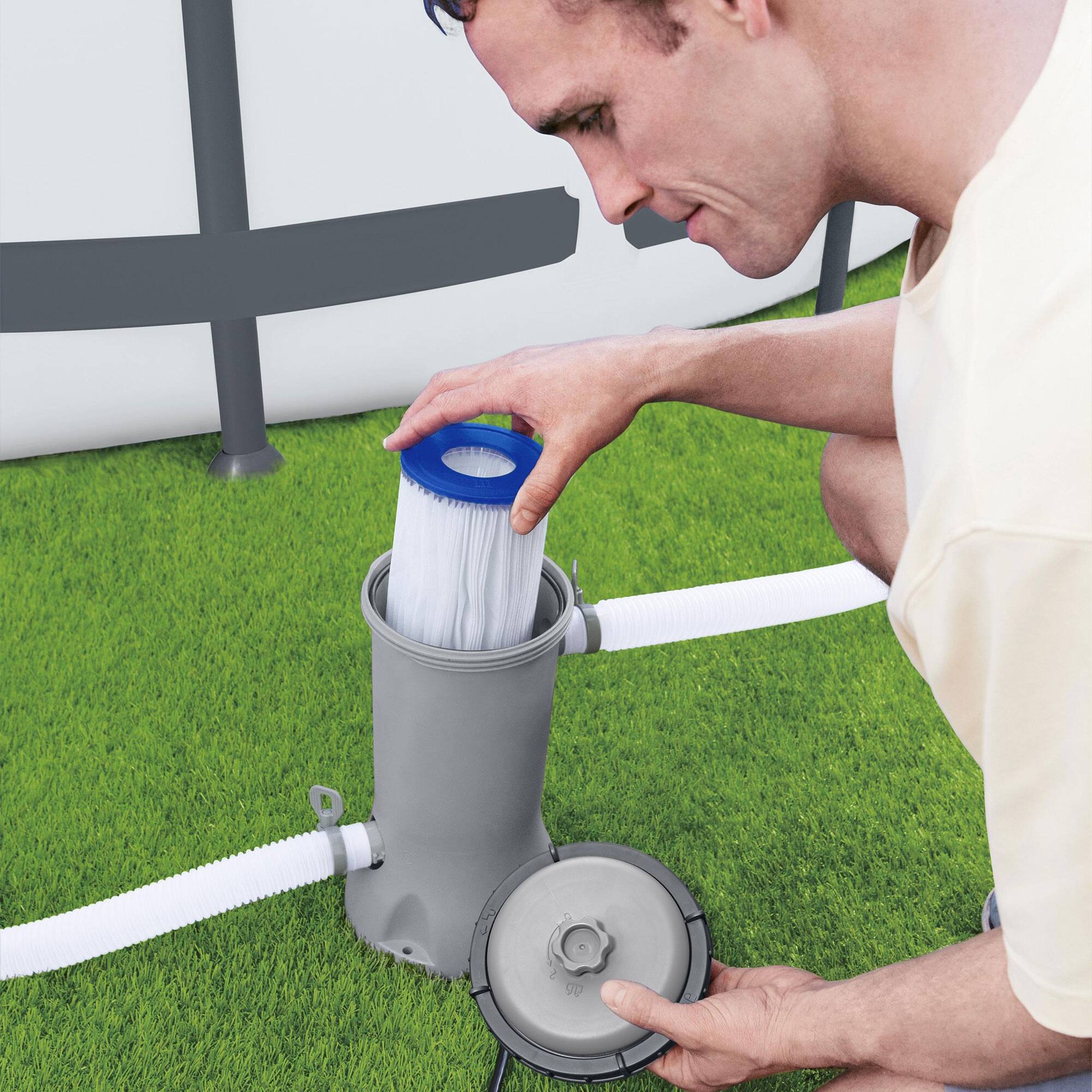 Alt View 4. Bestway - Bestway Flowclear 530 Gallons per Hour Above Ground Swimming Pool Filter Pump.