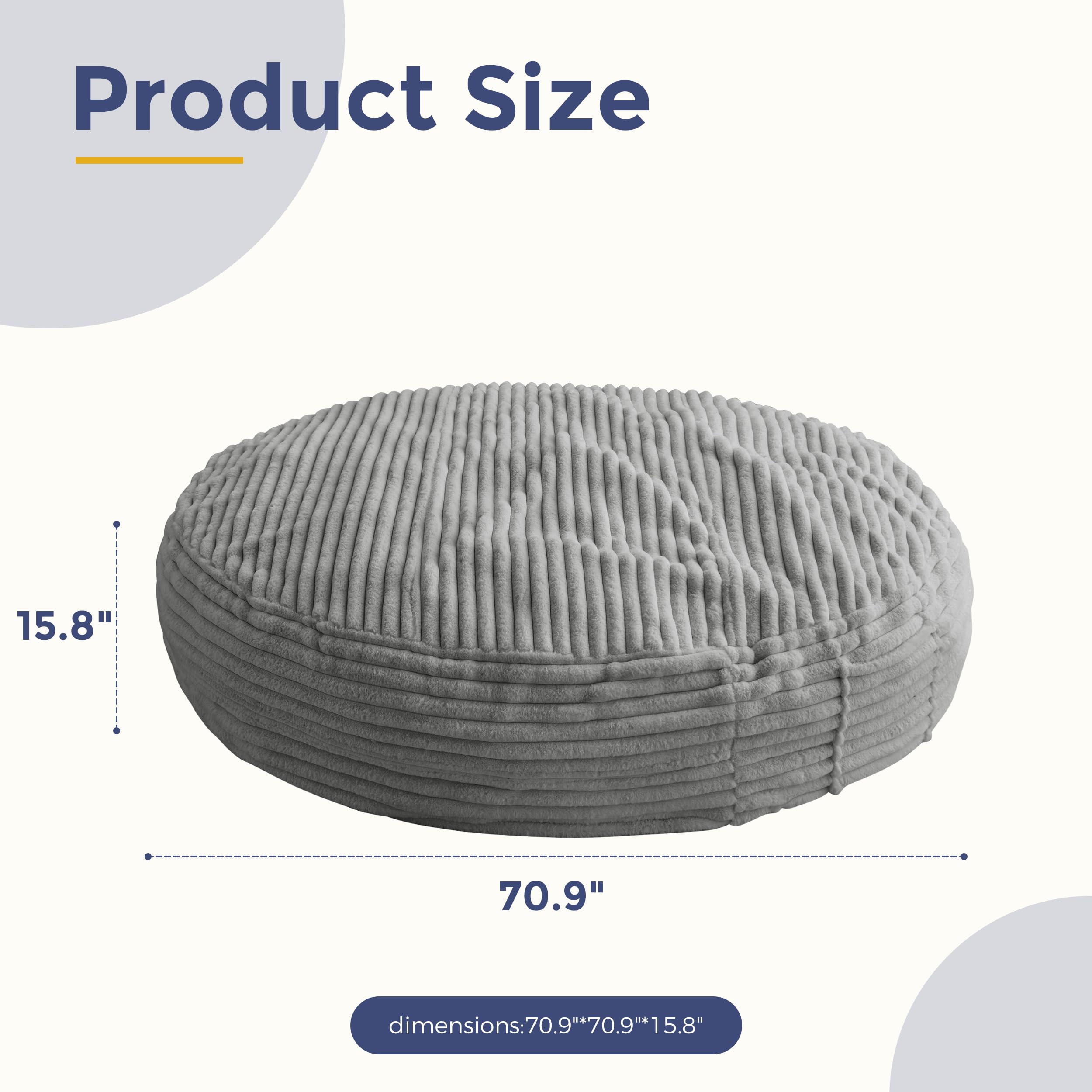 Product Size

15.8"

70.9"

dimensions: 70.9" x 70.9" x 15.8"