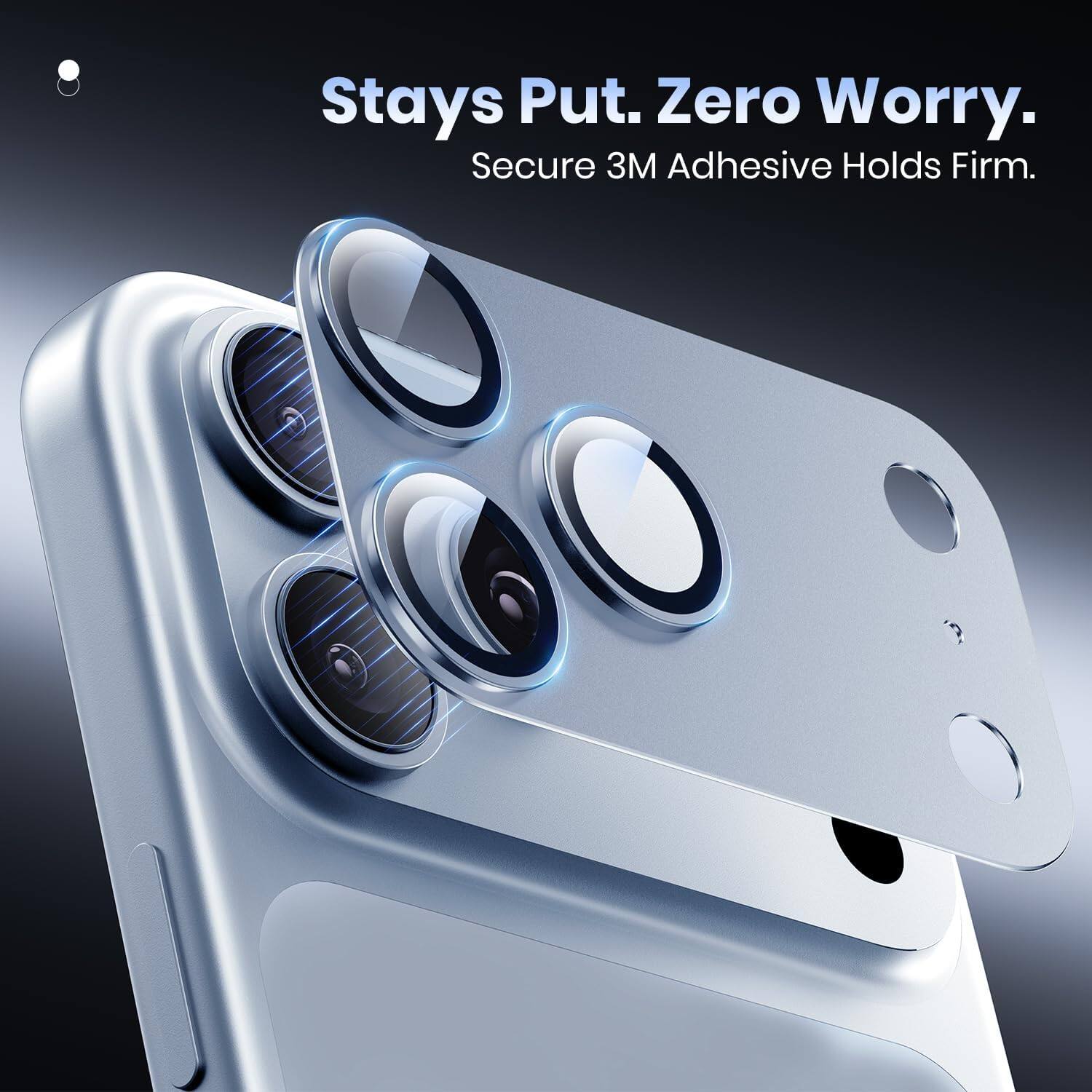 Stays Put. Zero Worry.  
Secure 3M Adhesive Holds Firm.