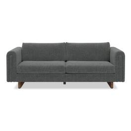 Simpli Home - Jones 84 inch Wide Contemporary Sofa in Dark Grey Tightly Woven Performance Fabric - Dark Gray