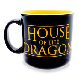 Silver Buffalo - Game of Thrones House of the Dragon Ceramic Camper Mug | Holds 20 Ounces - Black