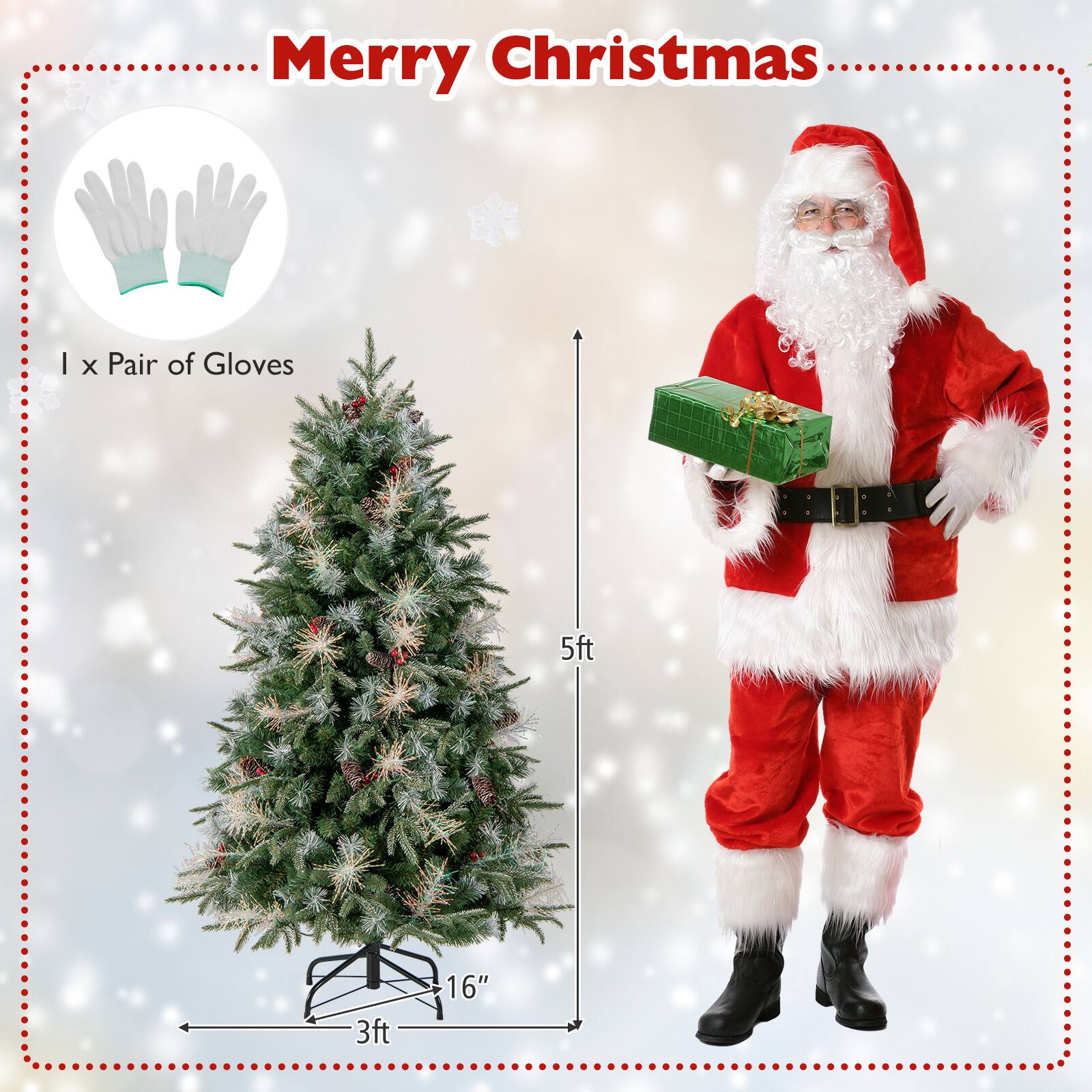 Merry Christmas

I x Pair of Gloves

5ft

3ft

16"