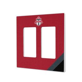 Keyscaper - Toronto FC Diagonal Stripe Design Double Rocker Lightswitch Plate - Multicolor