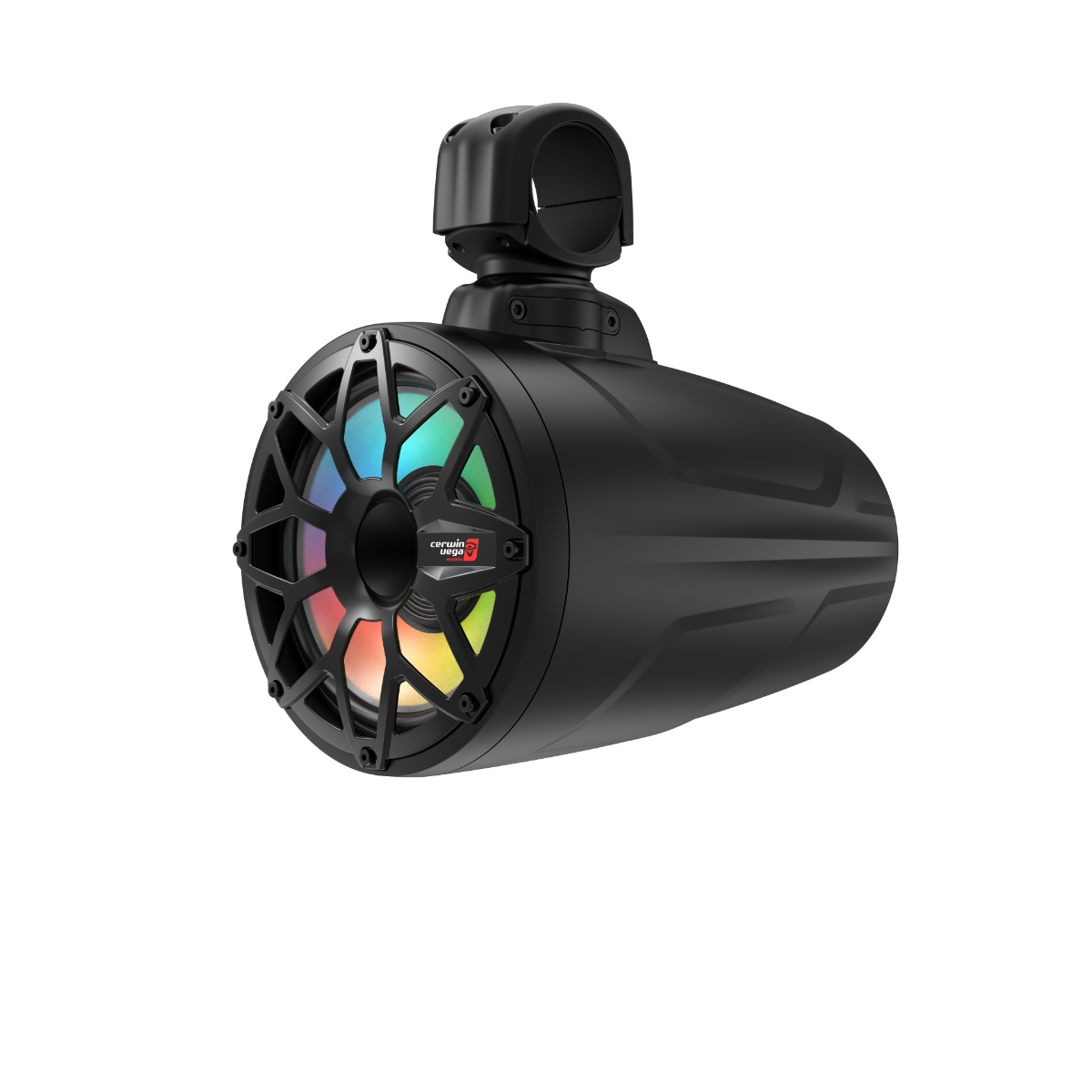 Angle. Cerwin Vega - Cerwin Vega - SL8F4B- 2-Way 8" Long Pod Speaker System (Pair) - Black - Black.