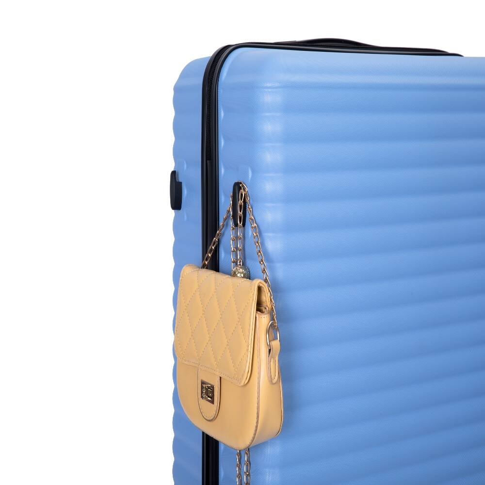 Alt View 4. Ropilly - Ropilly 3 Piece Luggage Set Hardshell Suitcase with Wheels Light Blue - Light Blue.