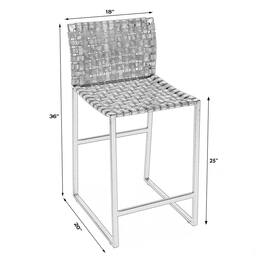 Butler Specialty - Urban Woven Leather 25" Counter Stool - Medium Brown