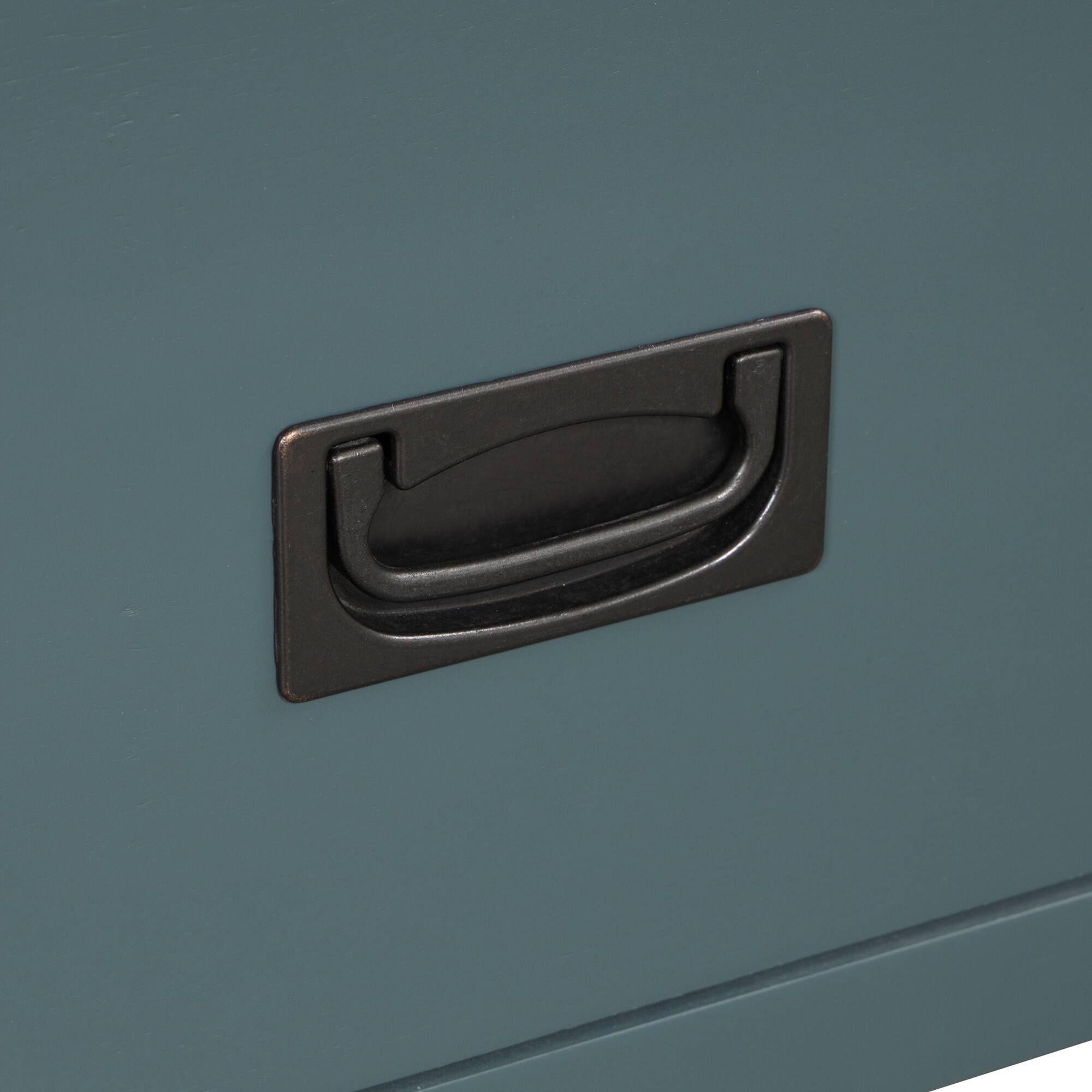 Alt View 9. GOODSILO - Farmhouse Pine Wood Console Table with Drawers and Storage Shelf for Entryway Living Room Bedroom Hallway Kitchen - Blue.