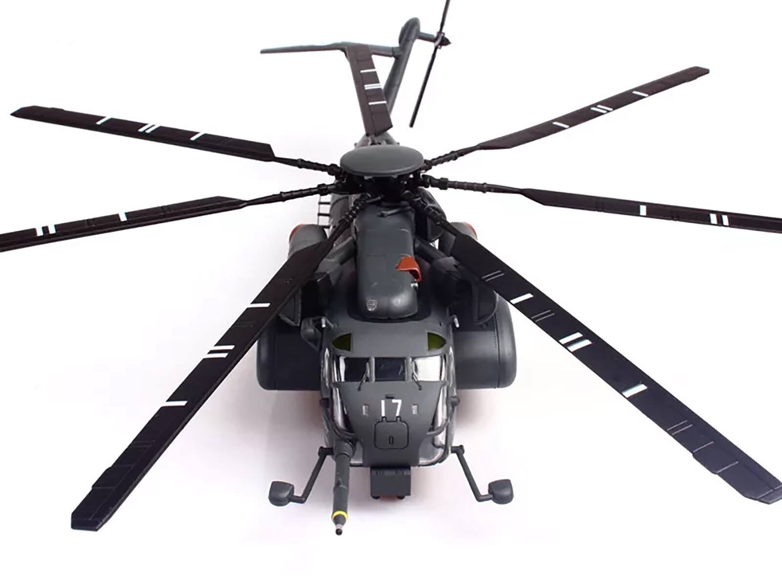 Alt View 4. Panzerkampf - Sikorsky MH-53E Sea Dragon Helicopter "US Navy, Blackhawks, Tail Number 17" Dark Gray 1/72 Die Cast Model by Panzerkampf.