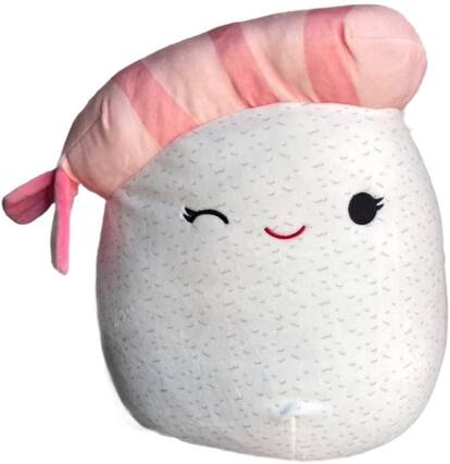 Front. Kellytoy - Squishmallow 5 Inch Mini Food Plush | Keina the Sushi - White.