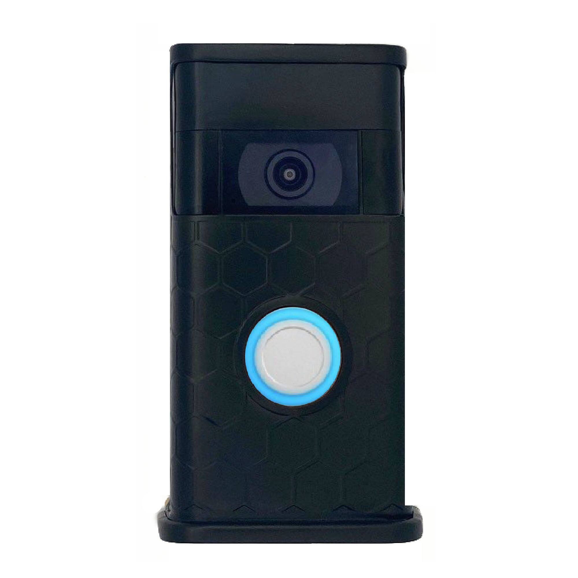 Front. Michael Healy - Honeycomb Video Doorbell Cover (Ring 2nd Gen) - Matte Black.