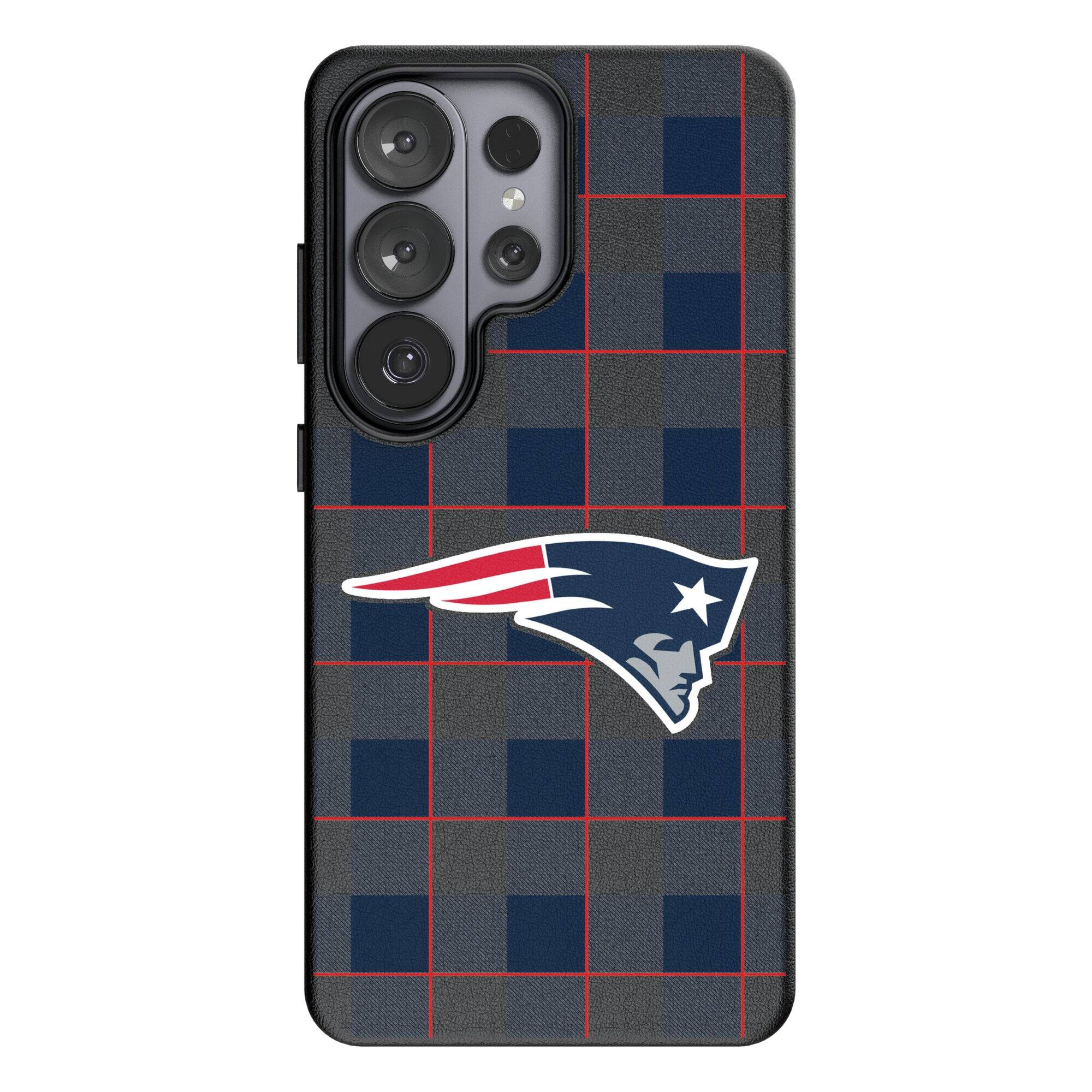 Front. Keyscaper - Plaid Galaxy Magnetic Bump Case - S24 - Black.