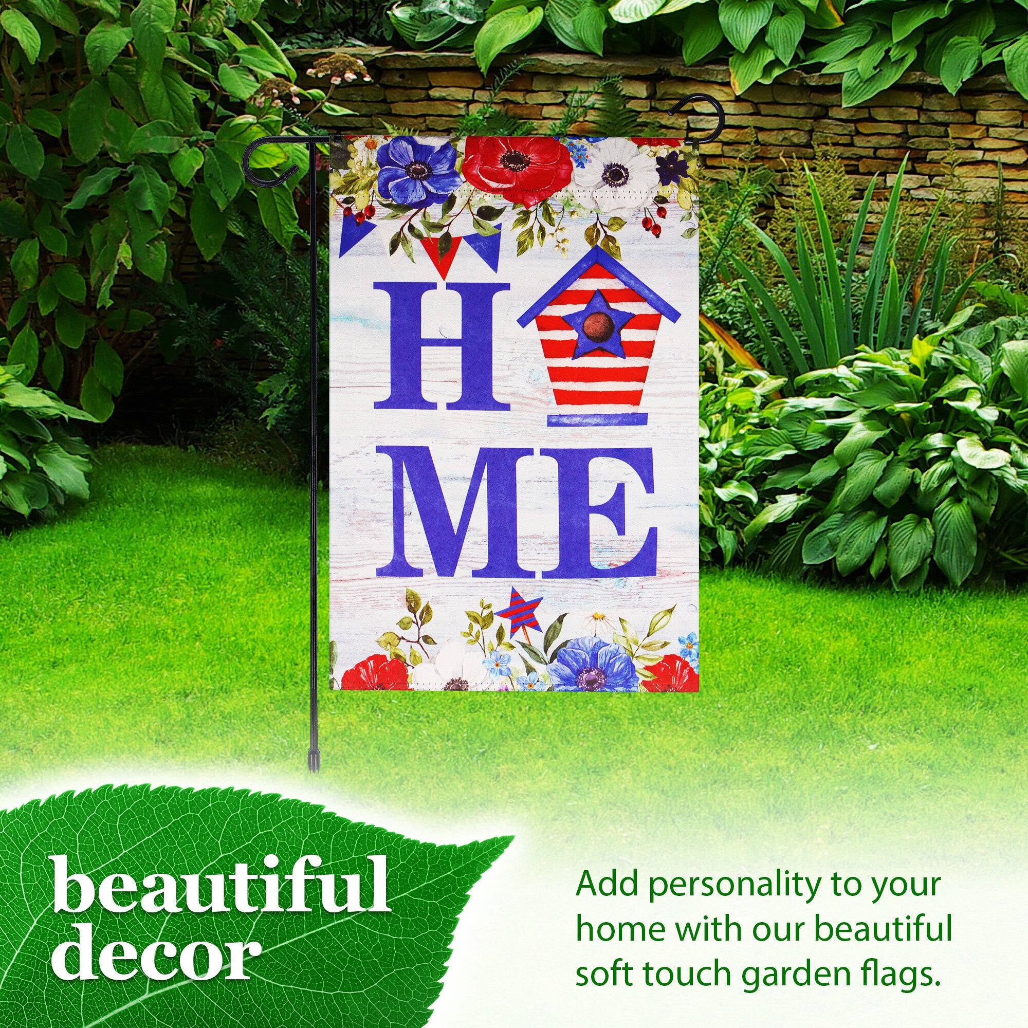 Add personality to your home with our beautiful soft touch garden flags.