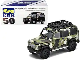 Mercedes Benz G-Class with Roof Rack Military Camouflage 1ST Special Edition 1/64 Diecast Model Car by Era Car - Multi