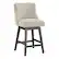 Angle. OSP Home Furnishings - Granville 26" Swivel Stool - Wheat / Grey.