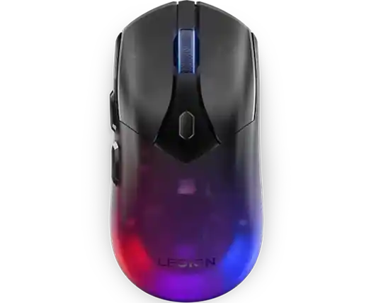 Front. Lenovo - Lenovo Legion M410 Wireless RGB Gaming Mouse - Black.
