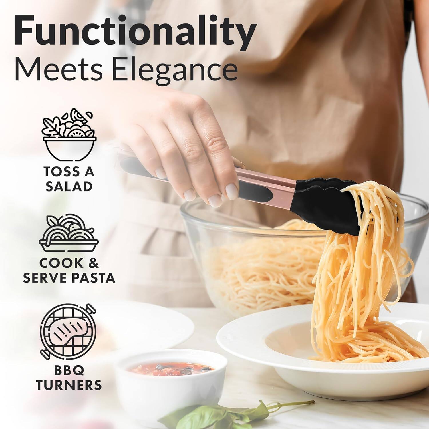 Functionality Meets Elegance

- Toss a Salad
- Cook & Serve Pasta
- BBQ Turners
