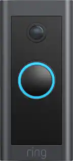 Ring - Wi-Fi Video Doorbell - Wired - Black
