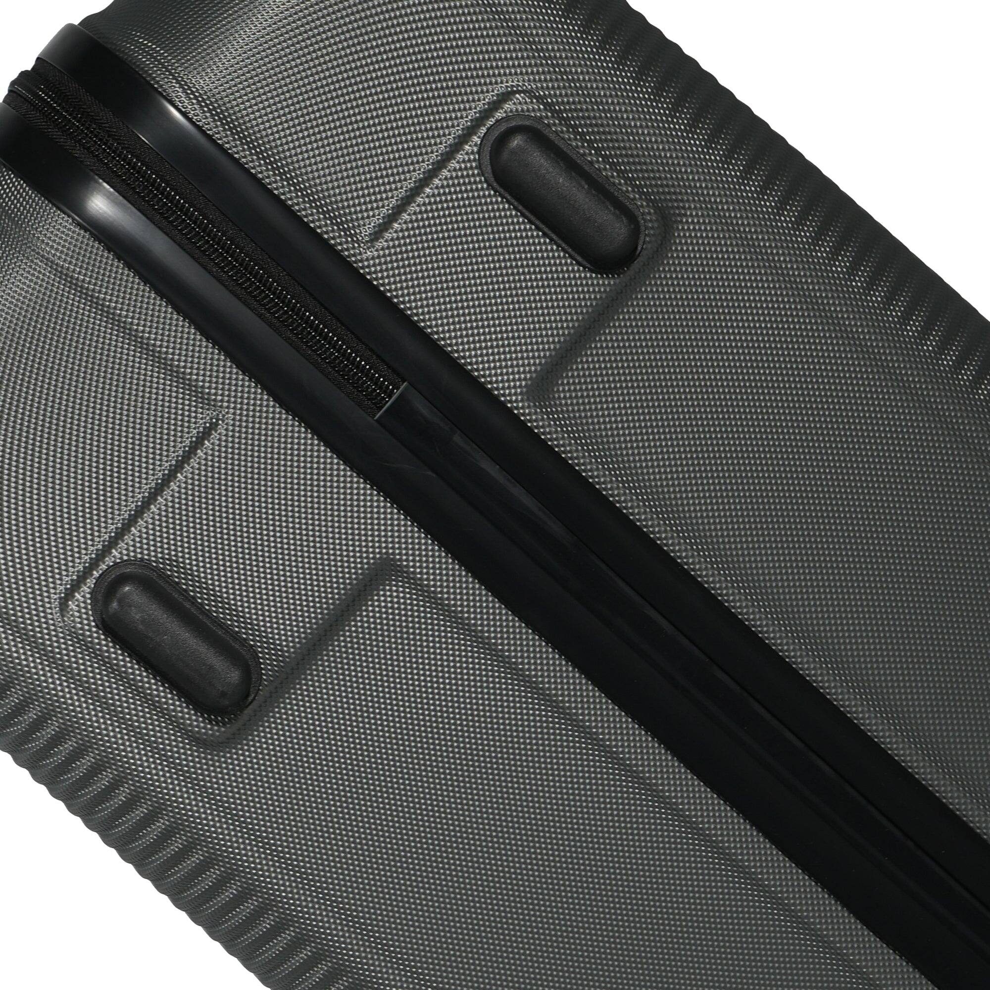 Alt View 8. BreeBe - 7-Piece Luggage Set ABS Lightweight & Durable Suitcase with Spinner Wheels, TSA Lock, (20/24/28), Dark Grey - Dark Grey.