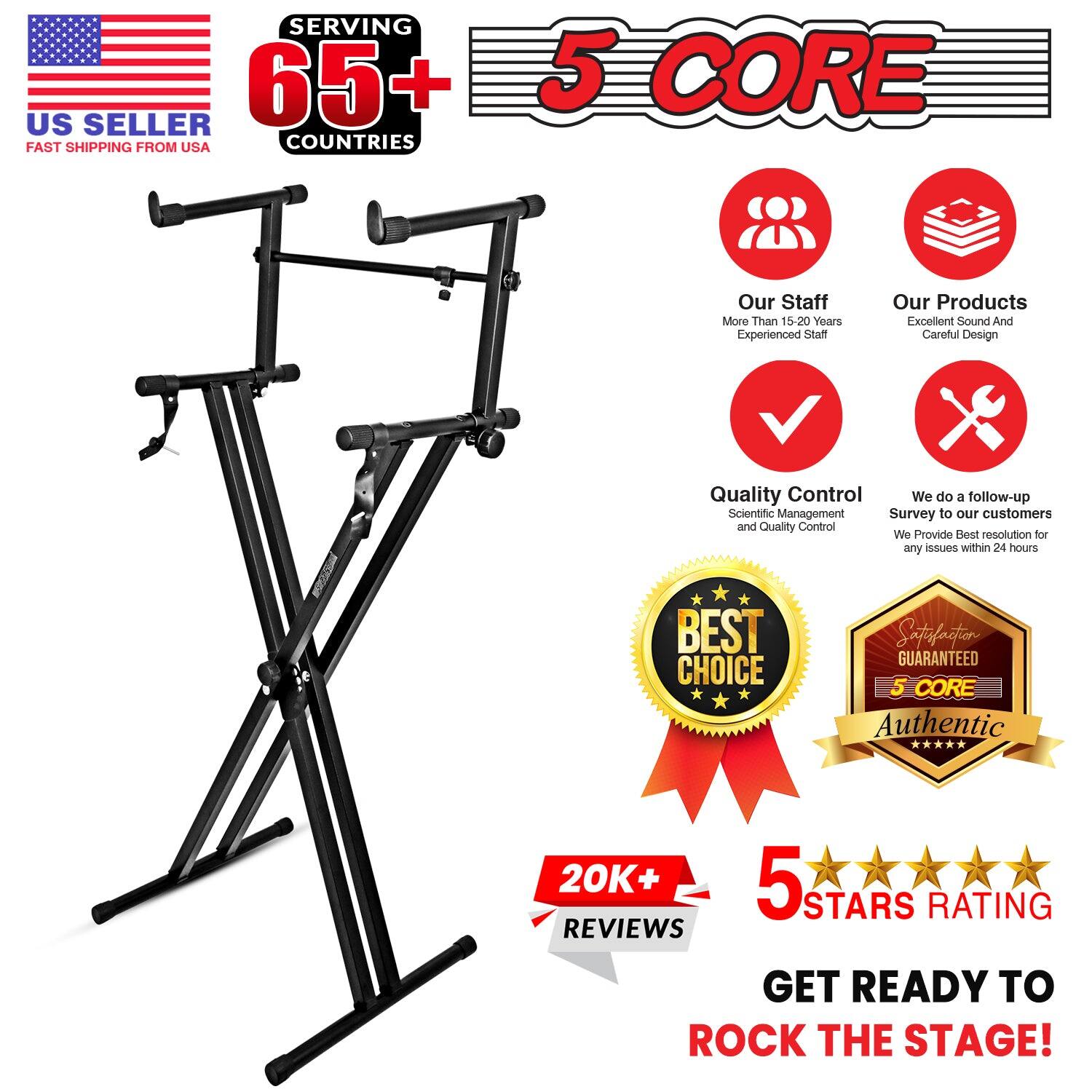 **US SELLER**  
FAST SHIPPING FROM USA  

**SERVING 65+ COUNTRIES**  

**5 CORE**  

- Our Staff  
  More Than 15-20 Years Experienced Staff  

- Our Products  
  Excellent Sound And Careful Design  

- Quality Control  
  Scientific Management and Quality Control  

- We do a follow-up Survey to our customers  
  We Provide Best resolution for any issues within 24 hours  

**BEST CHOICE**  
**SATISFACTION GUARANTEED**  
**5 CORE Authentic**  

**20K+ REVIEWS**  
**5 STARS RATING**  

**GET READY TO ROCK THE STAGE!**