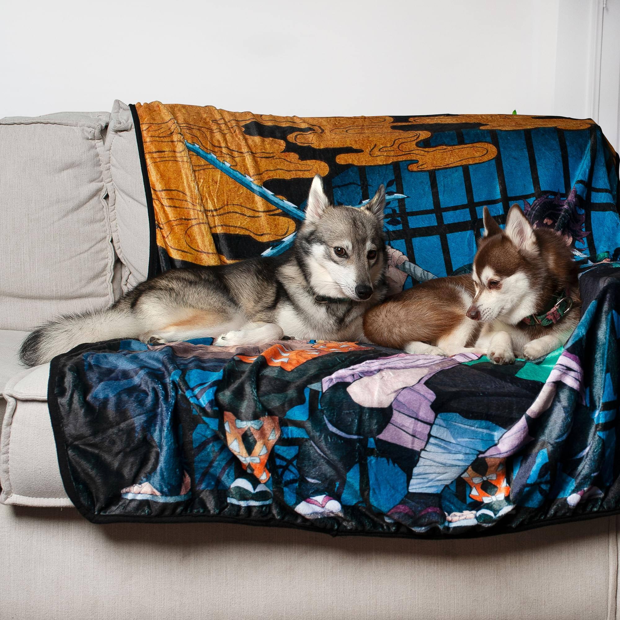 Alt View 3. Surreal Entertainment - Demon Slayer Fleece Throw Blanket | 45 x 60 Inches - Blue.