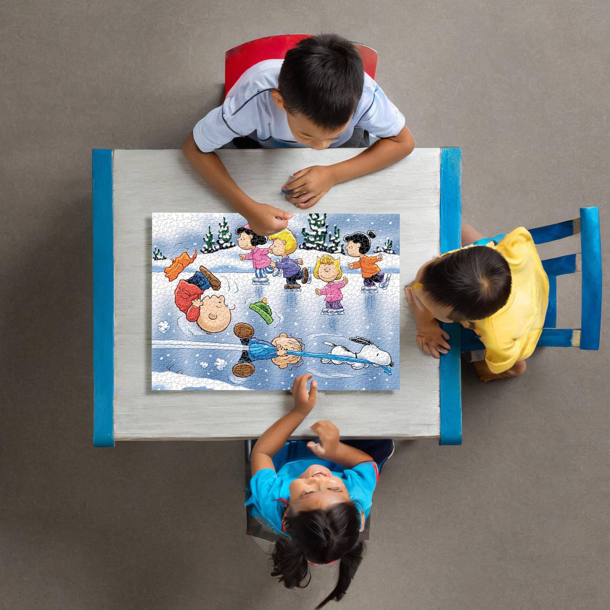 Alt View 10. Peanuts - Peanuts A Charlie Brown Christmas Skating 1000 Piece Jigsaw Puzzle - Multi-Colored.