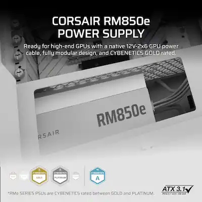 CORSAIR RMe Series RM850e 80 PLUS Gold Fully Modular Low CORSAIR RMe Series RM850e 80 PLUS Gold Fully Modular Low