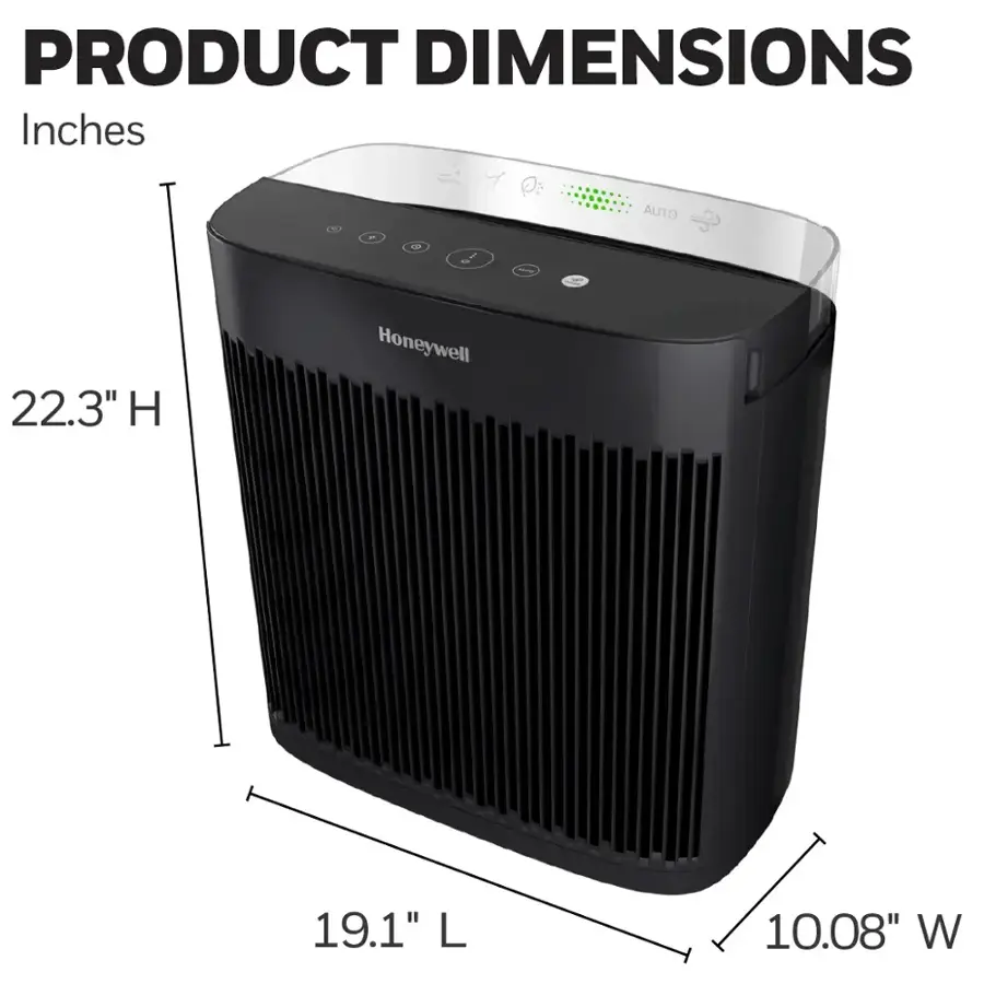 PRODUCT DIMENSIONS Inches AUTO 22.3" H Honeywell 19.1" L 10.08" W