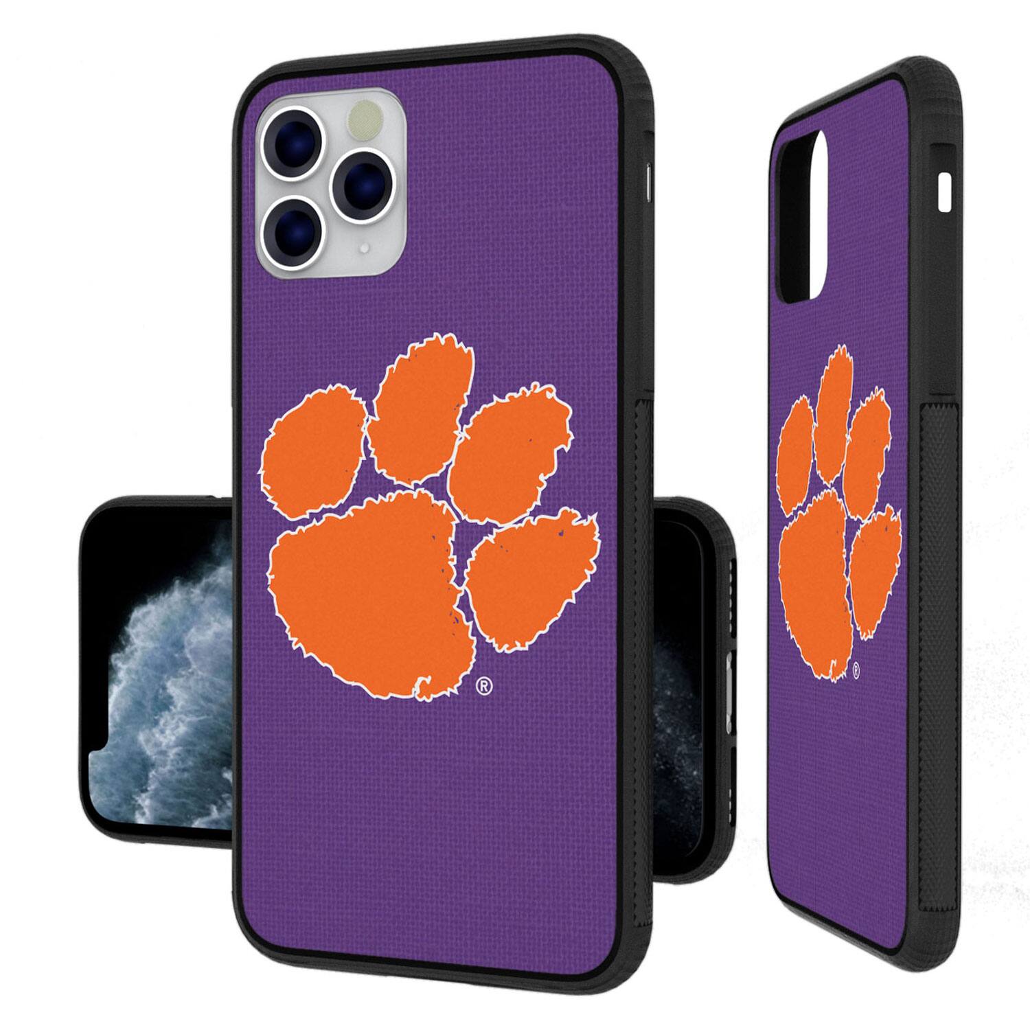 Alt View 2. Keyscaper - Clemson Tigers iPhone Solid Design Bump Case - 13 Pro Max - Multicolor.