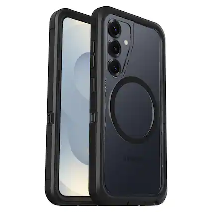 Front. OtterBox - Defender Series Pro XT Hard Shell with Magnets for Samsung Galaxy S25 - Dark Side.