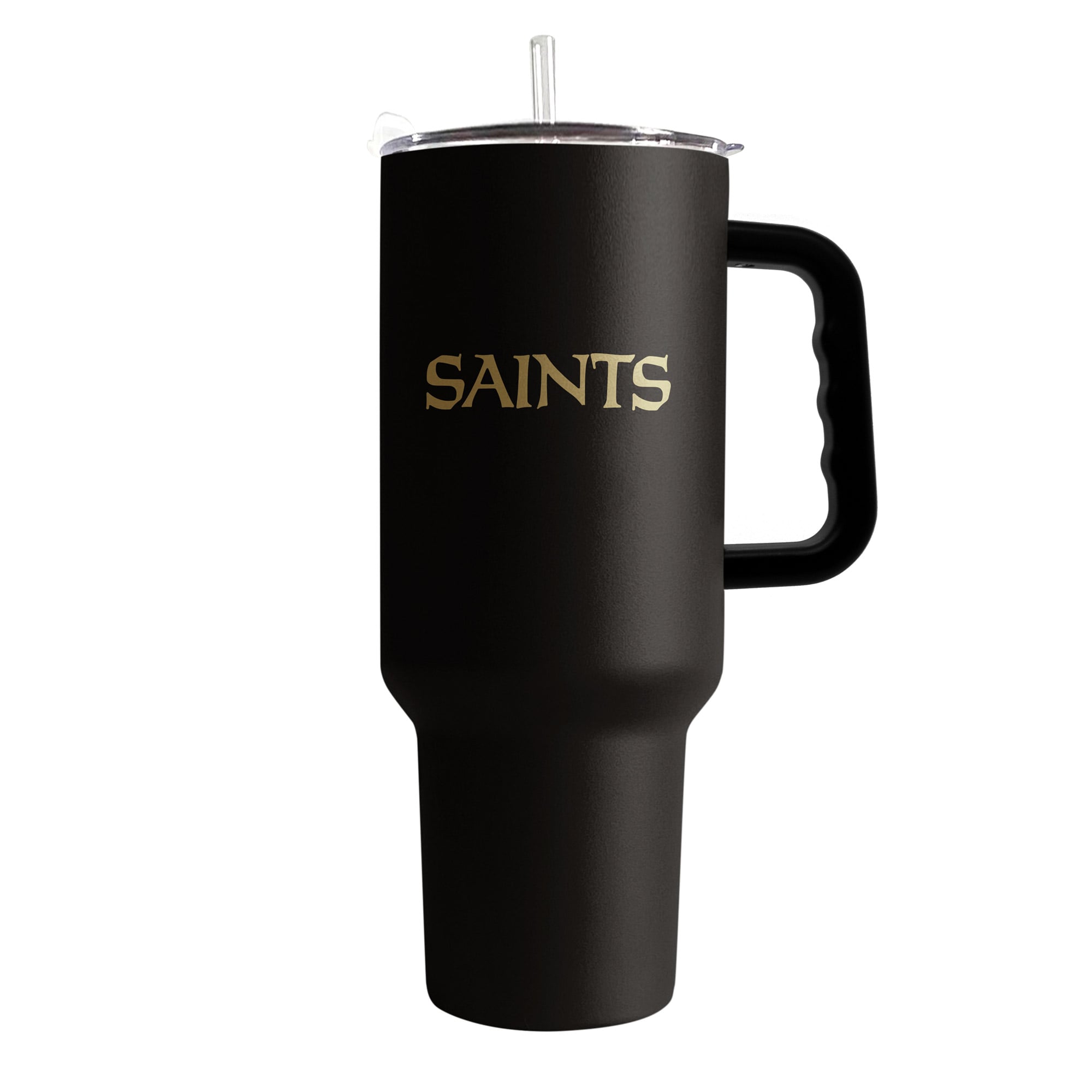Alt View 1. Logo Brands - New Orleans Saints 40oz. Travel Tumbler with Handle - Multicolor.