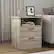 Left. Kadyn - Kadyn Wood Nightstand With Charging Station, Bedside Table With 2 Drawers, Bedroom, Gray - Gray.